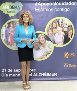 Cartel Dia mundial del Alzheimer de AFADEMA con logo de Aulas Kalevi